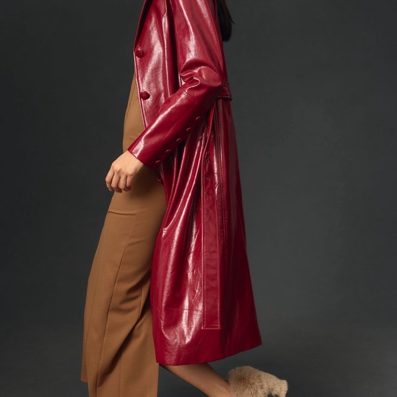 Avec Les Filles Ruby Patent Leather Trench Coat - Picture 3 of 4